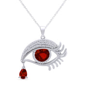 Angel Eye Teardrop Pendant Necklace