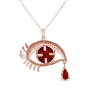 Angel Eye Teardrop Pendant Necklace