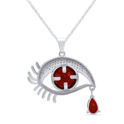 Angel Eye Teardrop Pendant Necklace