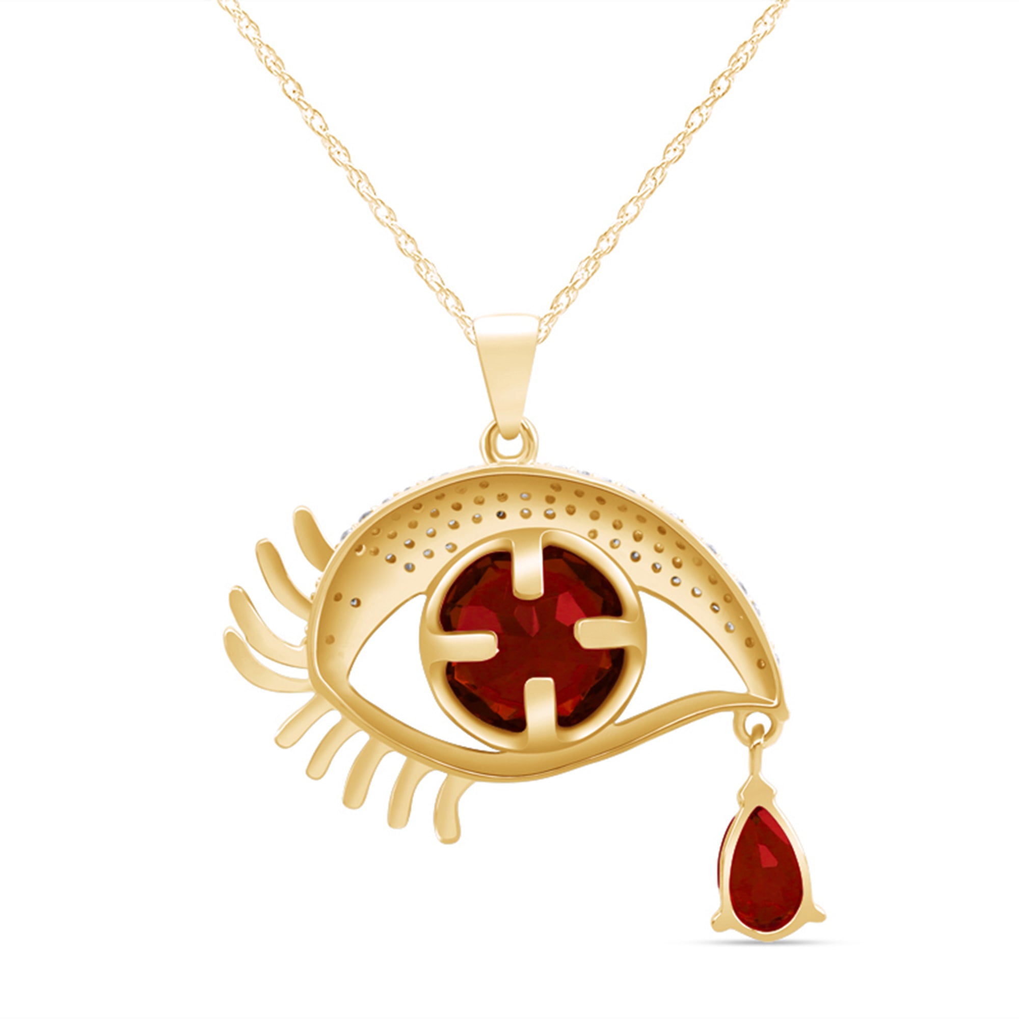 Angel Eye Teardrop Pendant Necklace