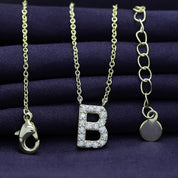 AFFY Moissanite Diamond Alphabet's Letter's Necklaces