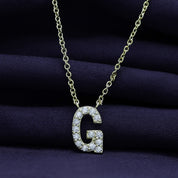 AFFY Moissanite Diamond Alphabet's Letter's Necklaces