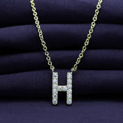 AFFY Moissanite Diamond Alphabet's Letter's Necklaces