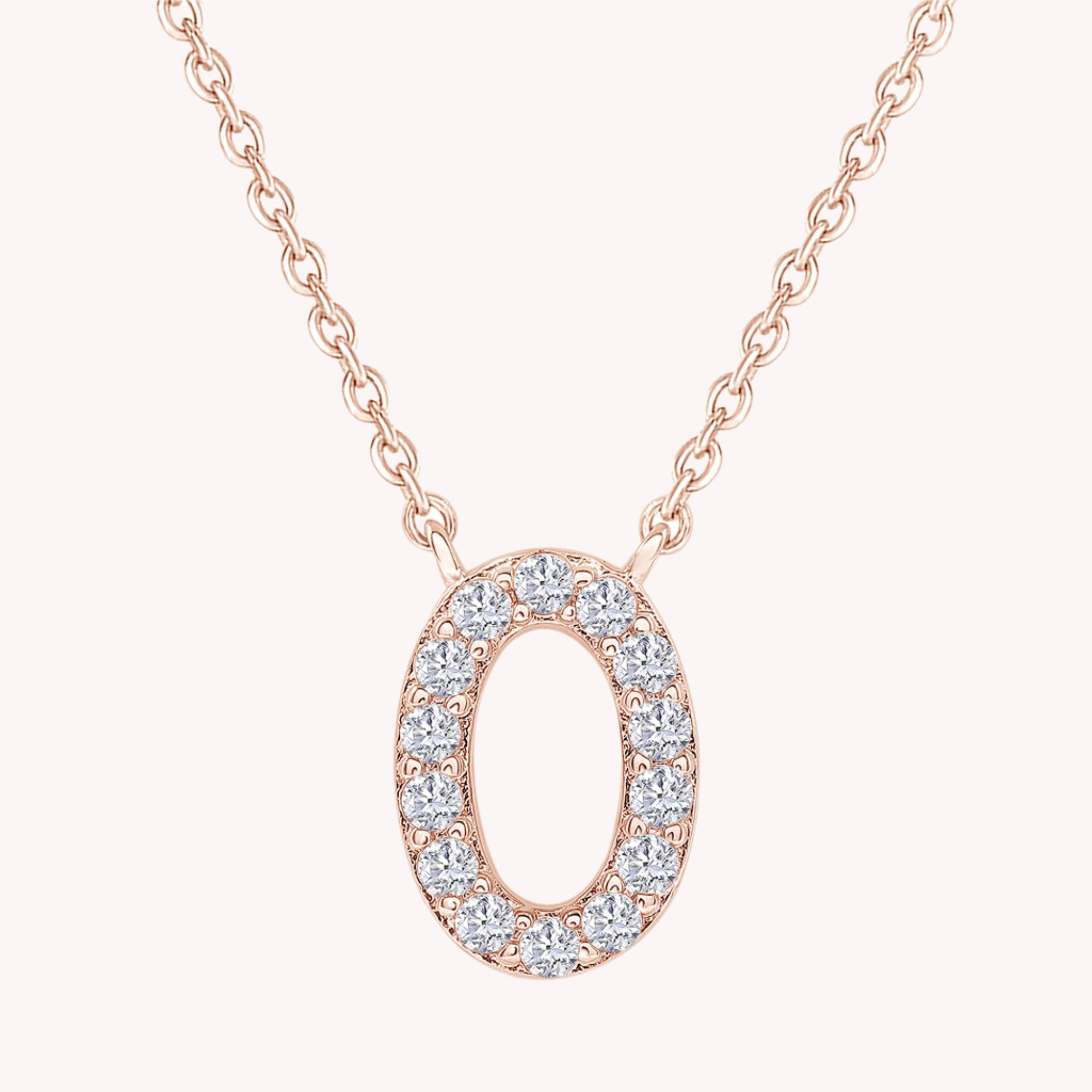 AFFY Moissanite Diamond Alphabet's Letter's Necklaces