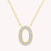 AFFY Moissanite Diamond Alphabet's Letter's Necklaces