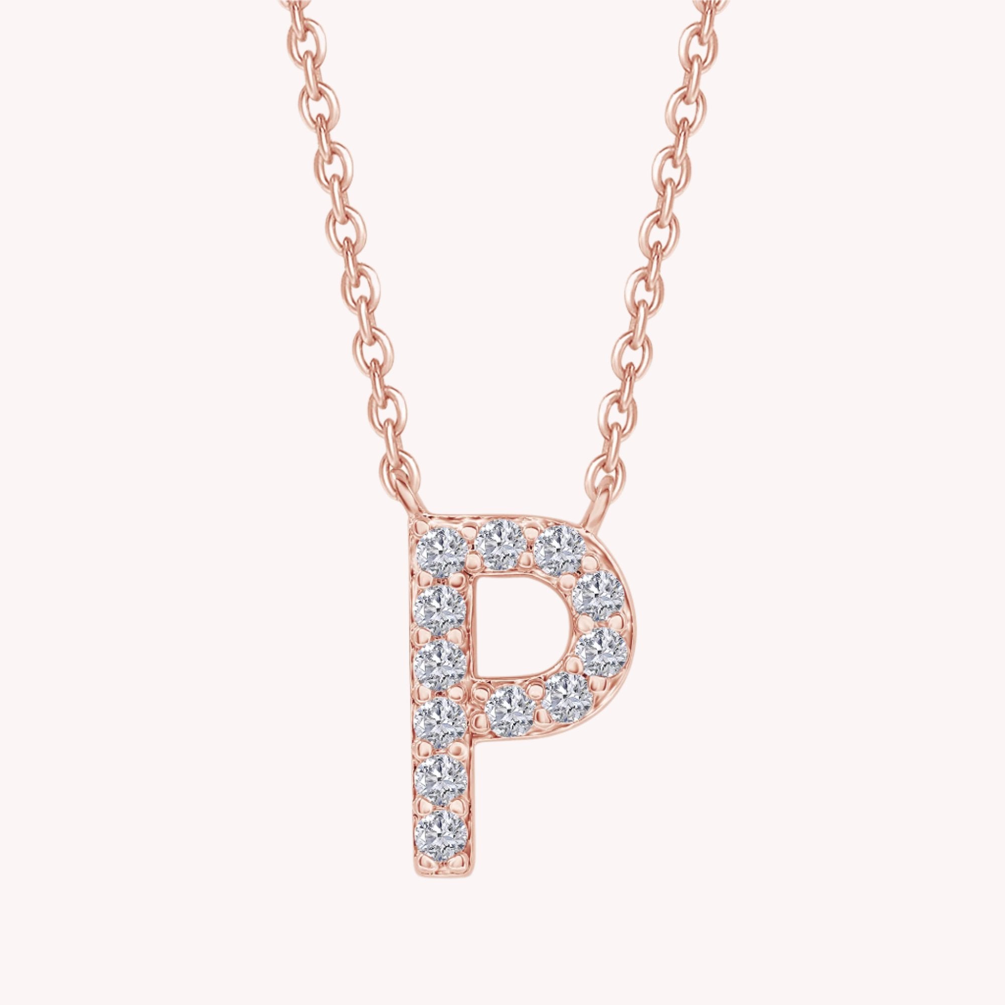 AFFY Moissanite Diamond Alphabet's Letter's Necklaces