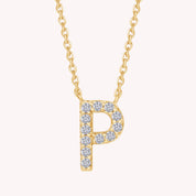 AFFY Moissanite Diamond Alphabet's Letter's Necklaces