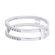 0.25 Carat Natural Diamond Enhancer Half Eternity Stackable Ring for Women in 10k Solid Gold