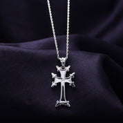 Khachkar Armenian Cross Pendant Necklace for Women & Men