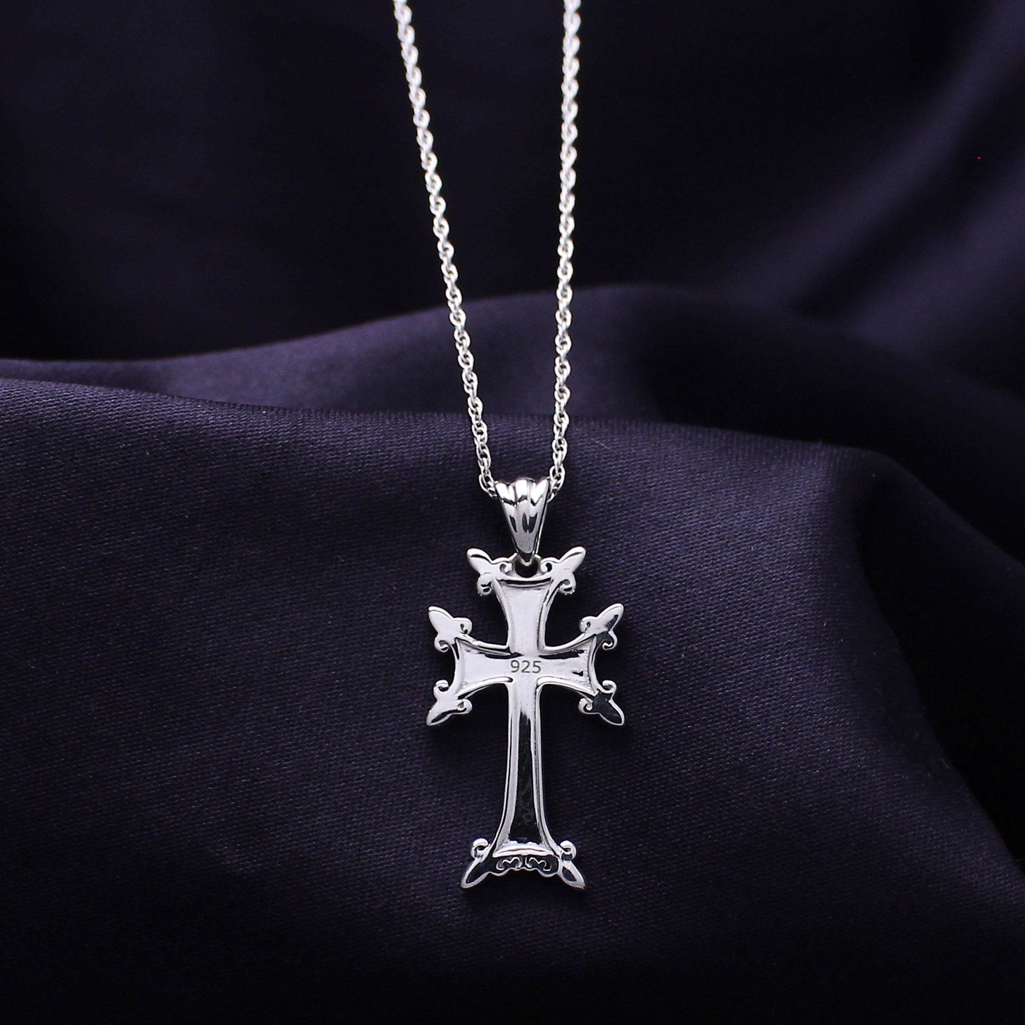 Khachkar Armenian Cross Pendant Necklace for Women & Men