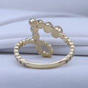 Bubble Round Lab Grown Diamond Initial Letter Ring
