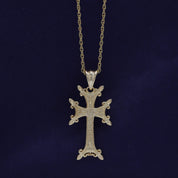 Khachkar Armenian Cross Pendant Necklace for Women & Men