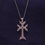 Khachkar Armenian Cross Pendant Necklace for Women & Men