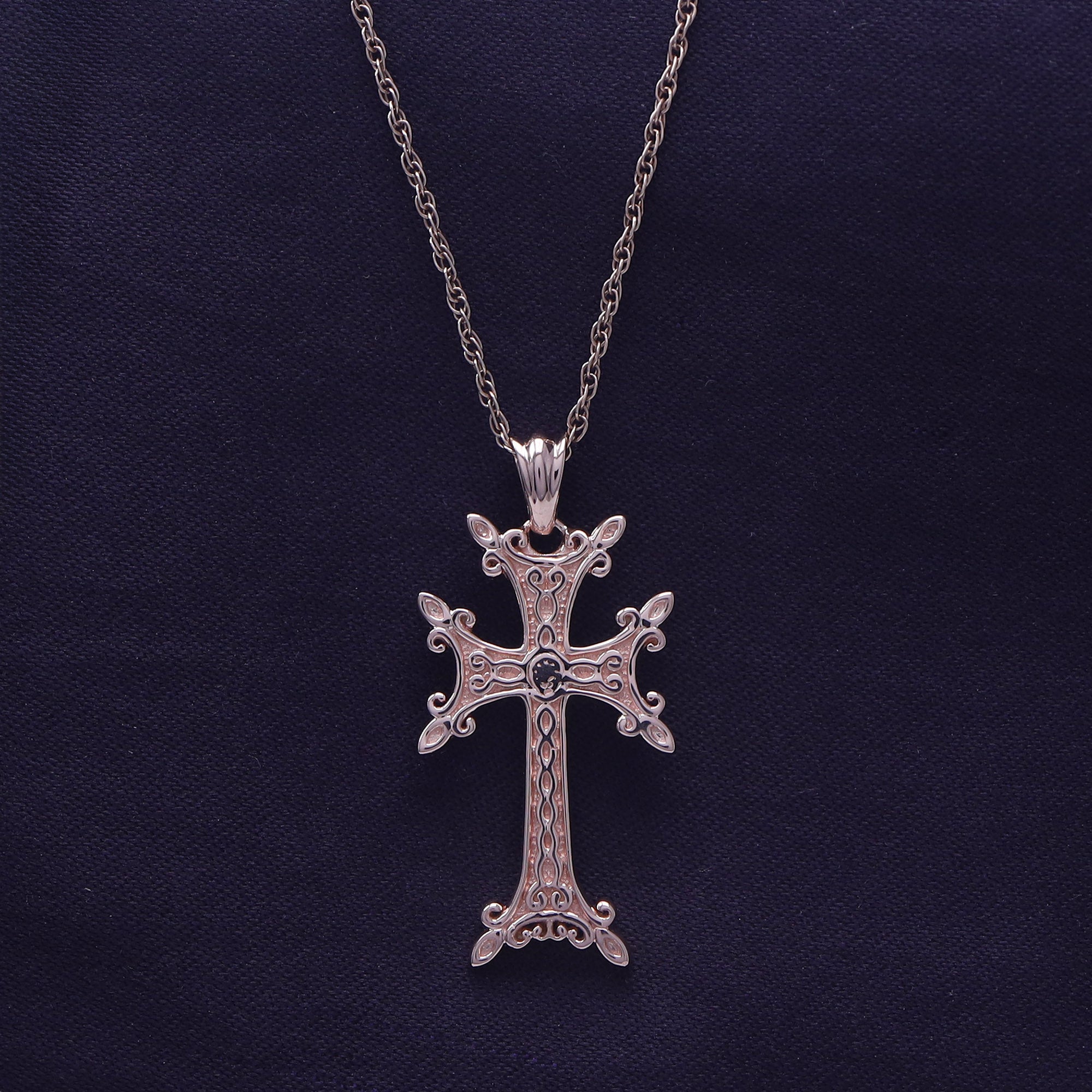 Khachkar Armenian Cross Pendant Necklace for Women & Men