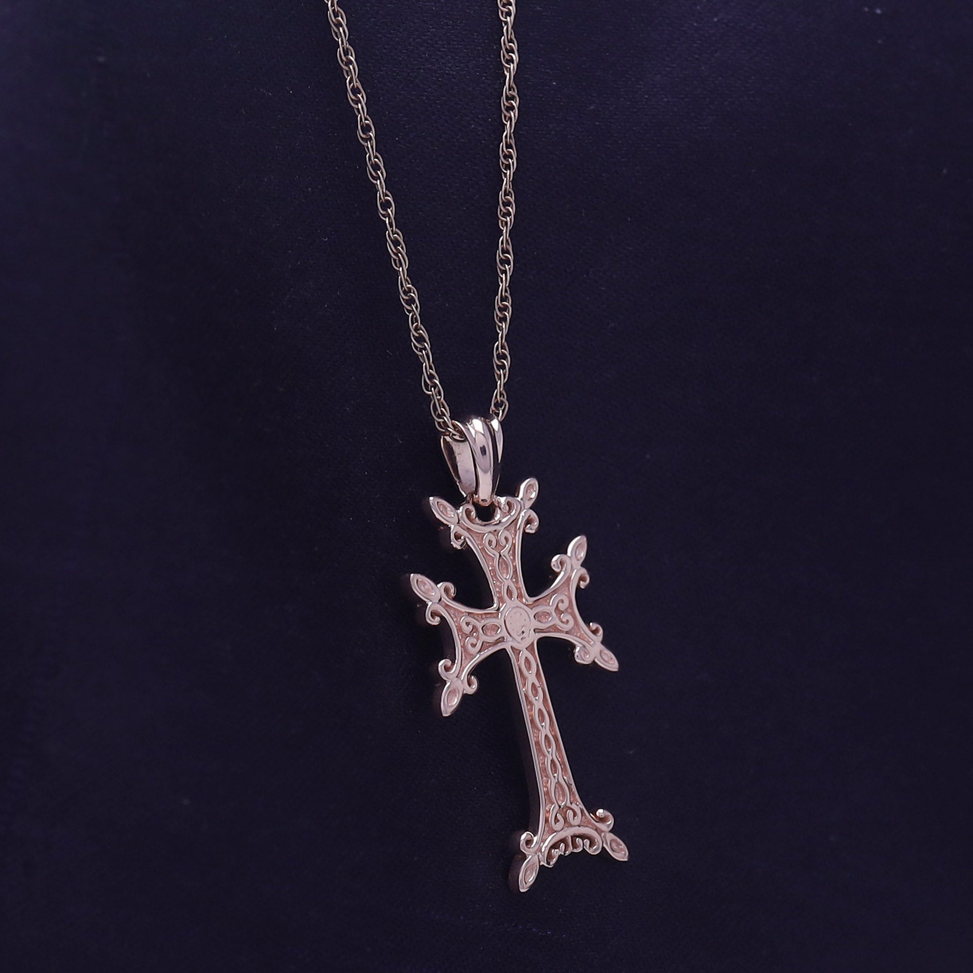 Khachkar Armenian Cross Pendant Necklace for Women & Men
