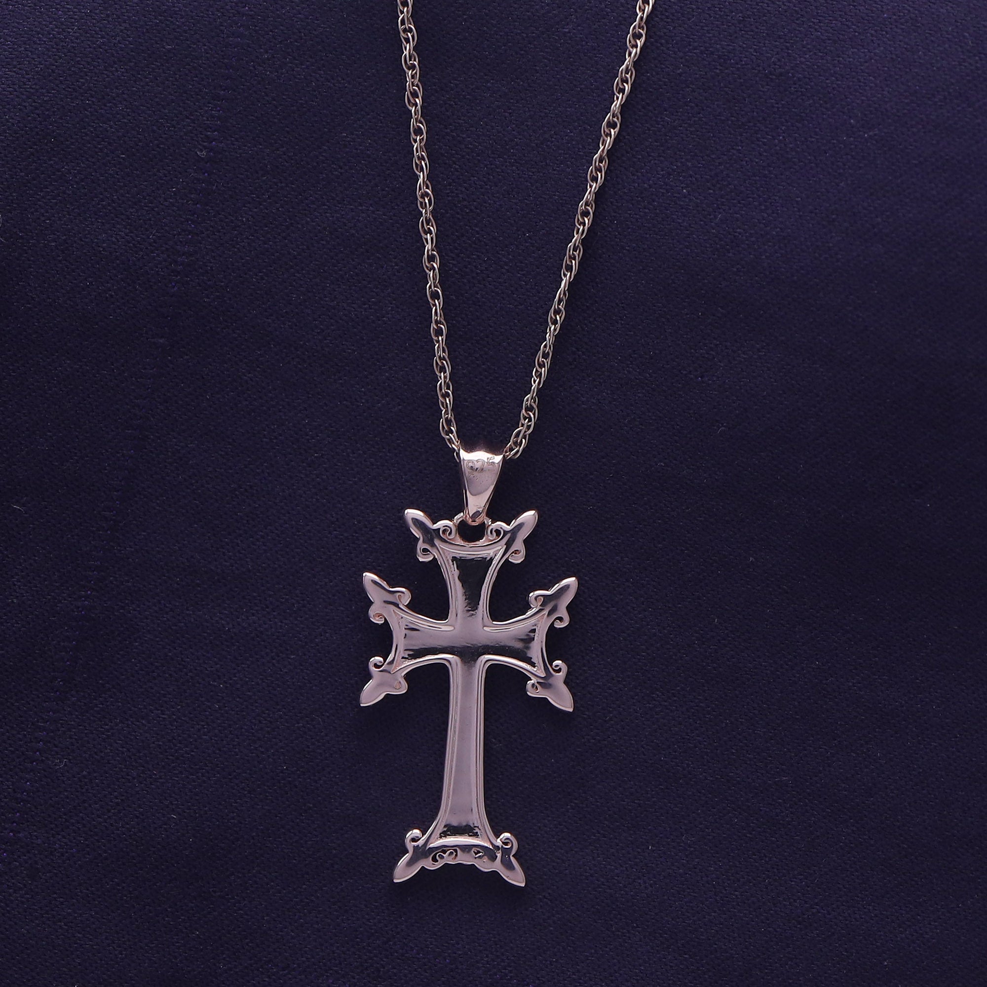 Khachkar Armenian Cross Pendant Necklace for Women & Men