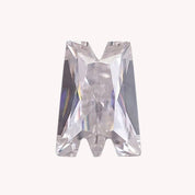 Initial Letter Alphabet White Lab Created Moissanite Loose Gemstone