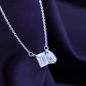 Pear & Emerald Shape Lab Grown Diamond Toi Et Moi Pendant Necklace