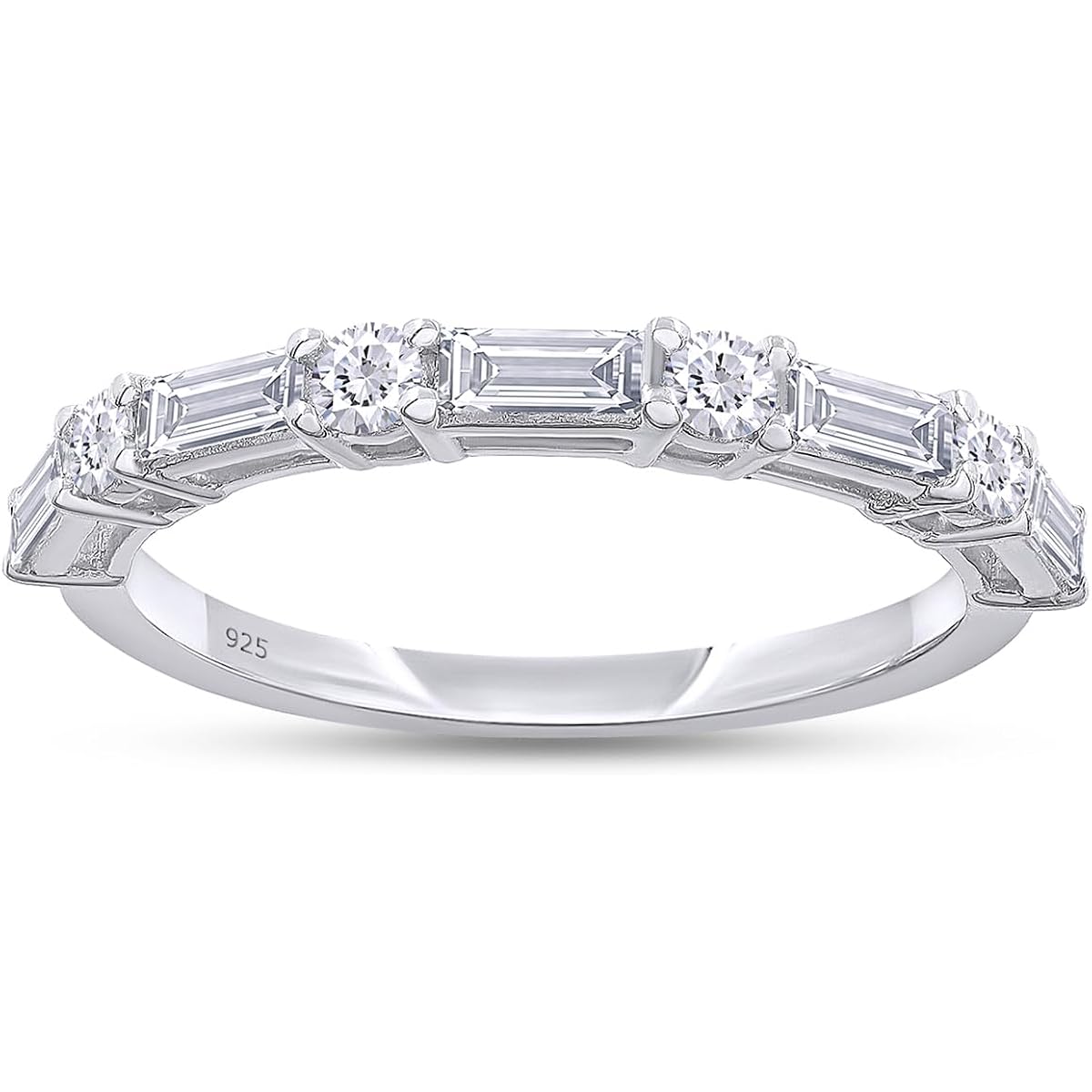 Half Eternity Wedding Band Lab Grown Diamond Ring