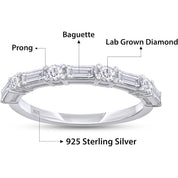 Half Eternity Wedding Band Lab Grown Diamond Ring
