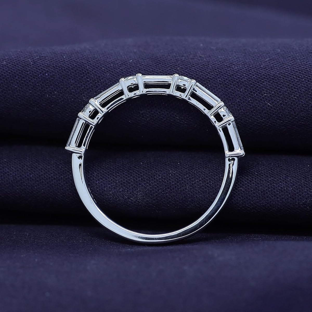 Half Eternity Wedding Band Lab Grown Diamond Ring