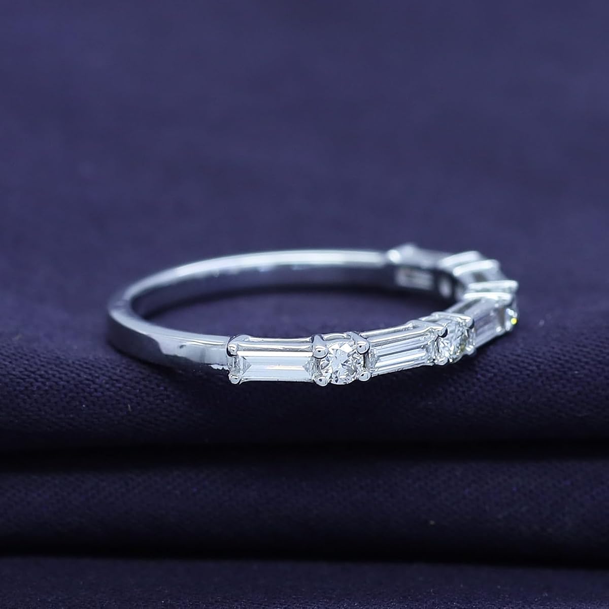 Half Eternity Wedding Band Lab Grown Diamond Ring