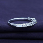 Half Eternity Wedding Band Lab Grown Diamond Ring