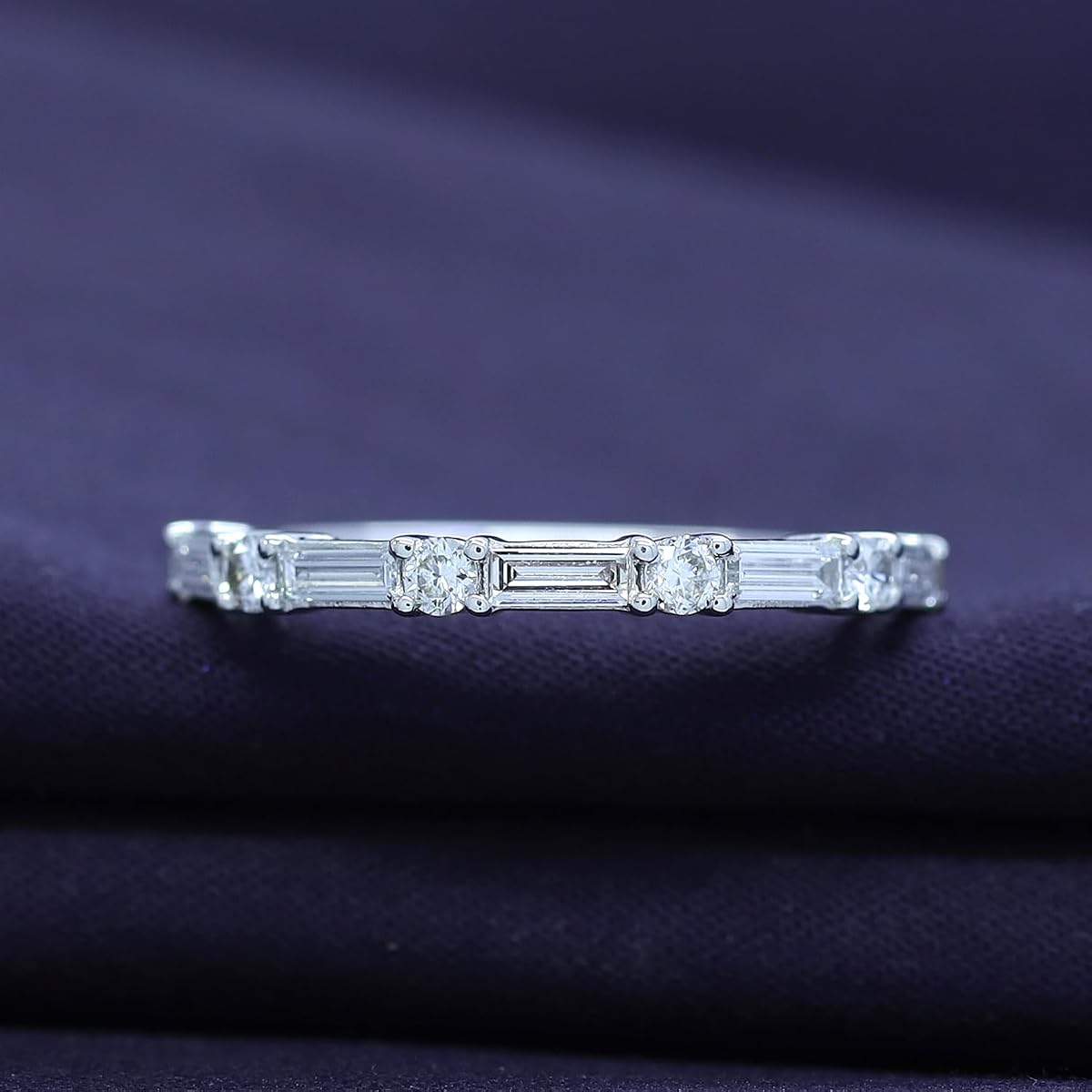 Half Eternity Wedding Band Lab Grown Diamond Ring