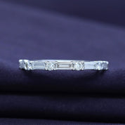 Half Eternity Wedding Band Lab Grown Diamond Ring