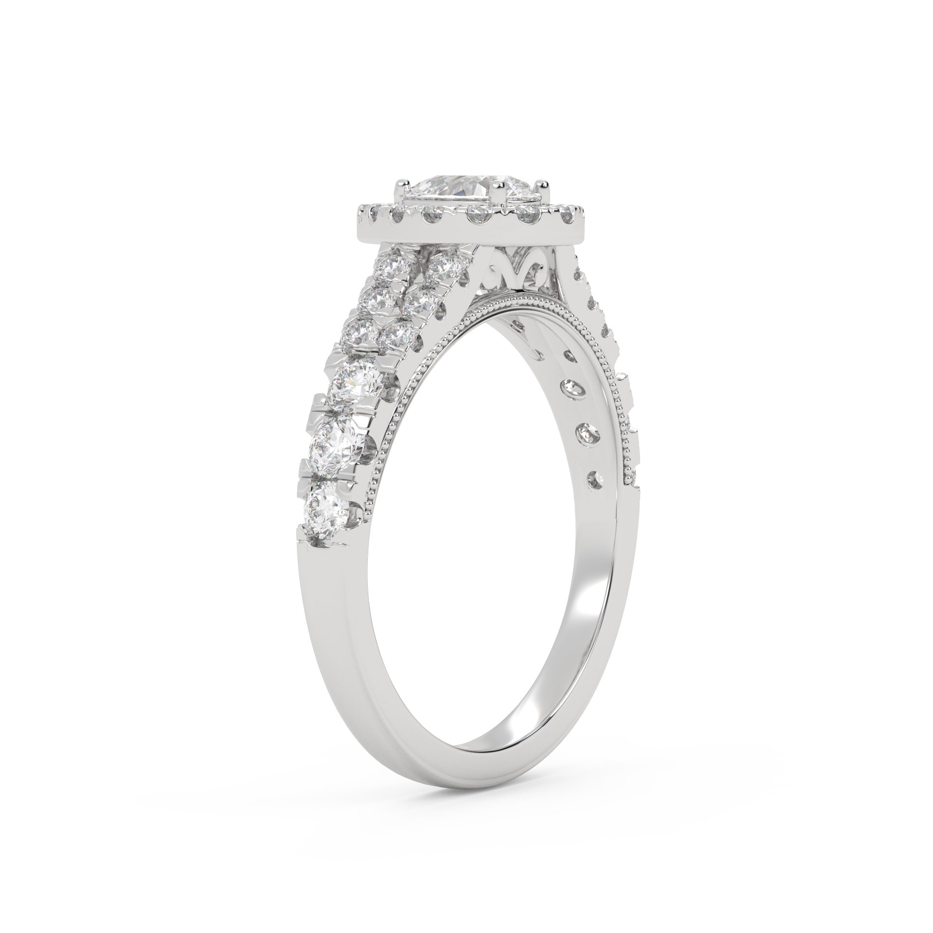 IGI Certified Lab Diamond Teardrop Solitaire Ring