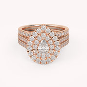IGI Certified Pear and Round Bridal Set