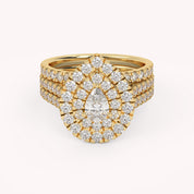 IGI Certified Pear and Round Bridal Set