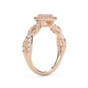 IGI Certified Emerald Diamond Engagement Ring