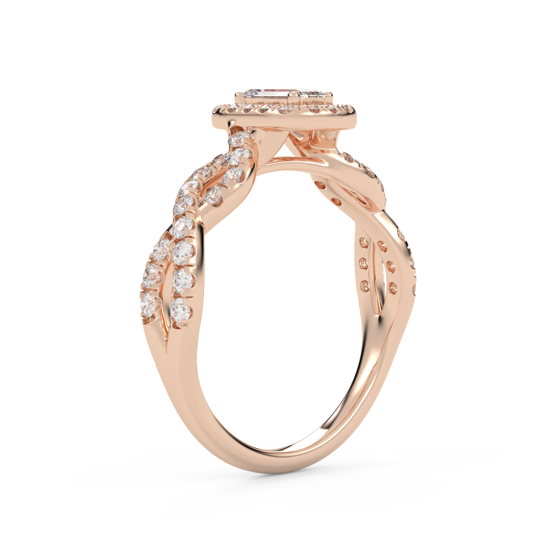 IGI Certified Emerald Diamond Engagement Ring