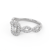 IGI Certified Emerald Diamond Engagement Ring