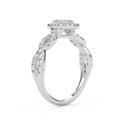 IGI Certified Emerald Diamond Engagement Ring