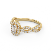 IGI Certified Emerald Diamond Engagement Ring