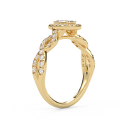 IGI Certified Emerald Diamond Engagement Ring