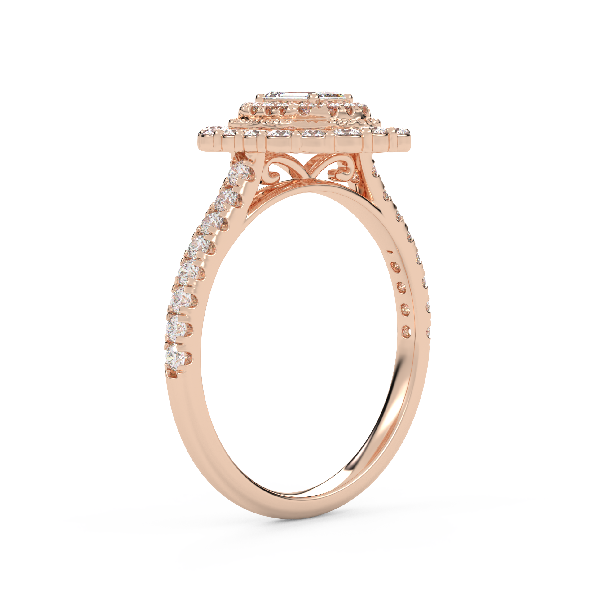 IGI Certified Double Halo Ring