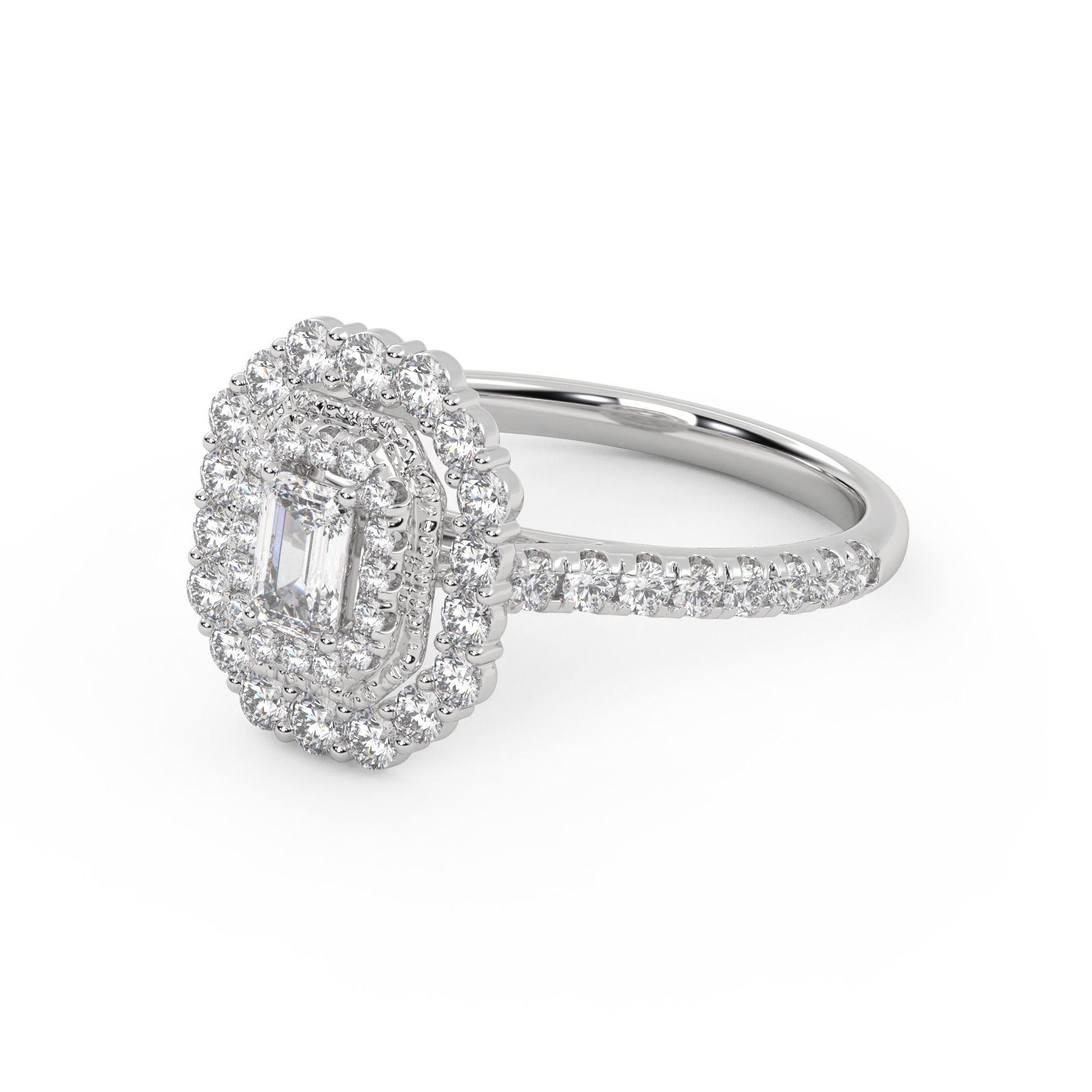 IGI Certified Double Halo Ring