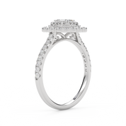 IGI Certified Double Halo Ring