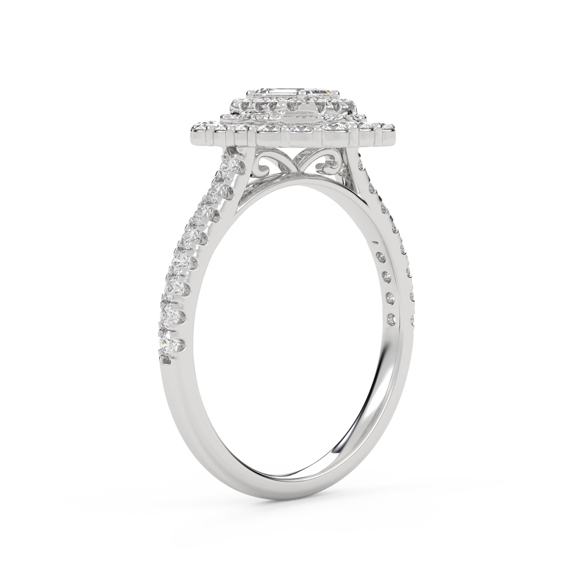 IGI Certified Double Halo Ring