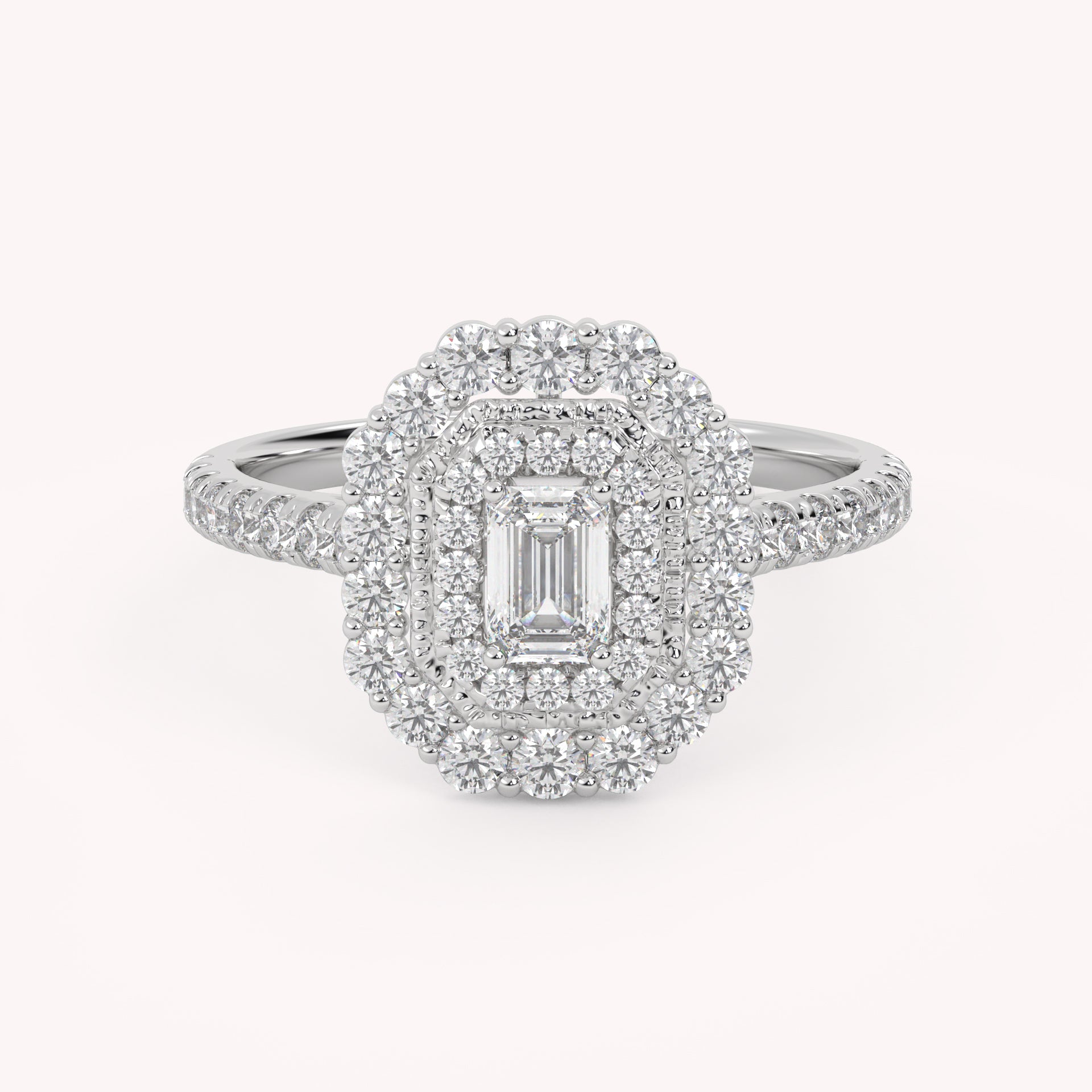 IGI Certified Double Halo Ring