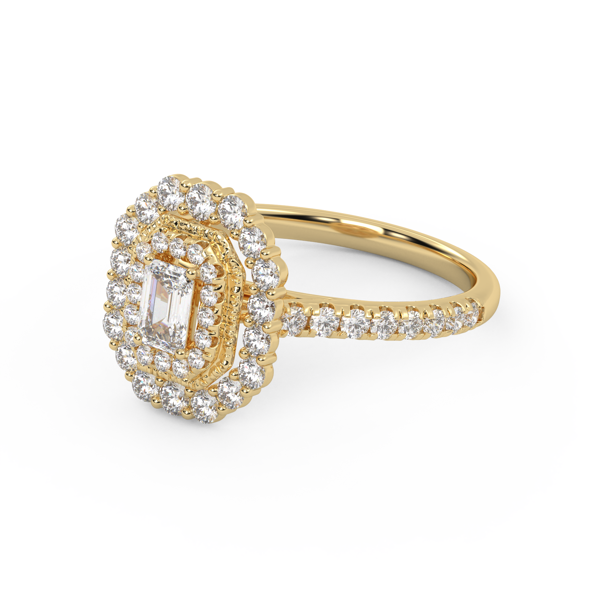 IGI Certified Double Halo Ring