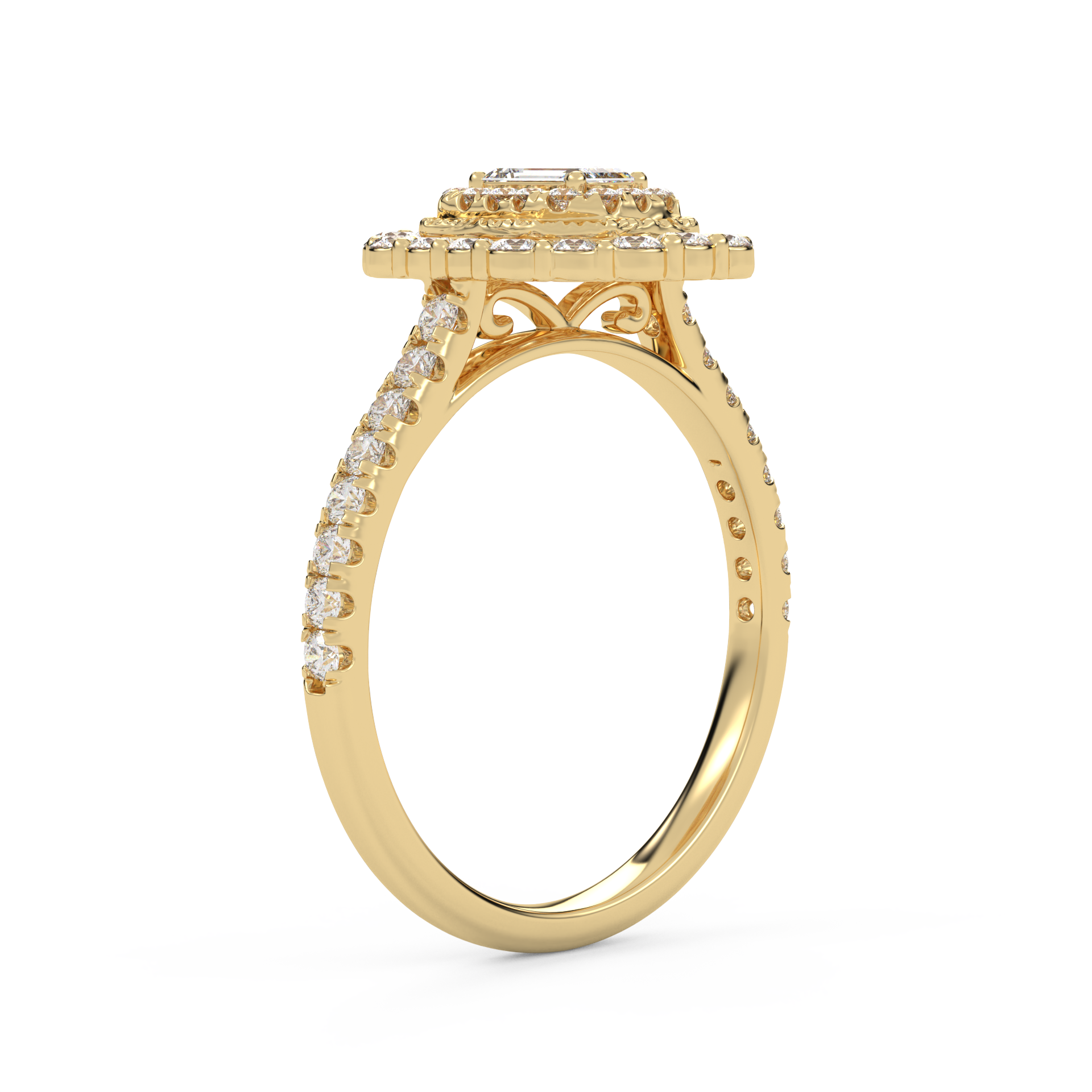 IGI Certified Double Halo Ring