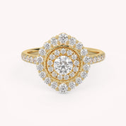 IGI Certified Round Lab Diamond Ring