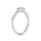 IGI Certified Teardrop Halo Ring