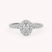 Oval & Round 0.60 Carat Lab Diamond Ring – IGI Certified