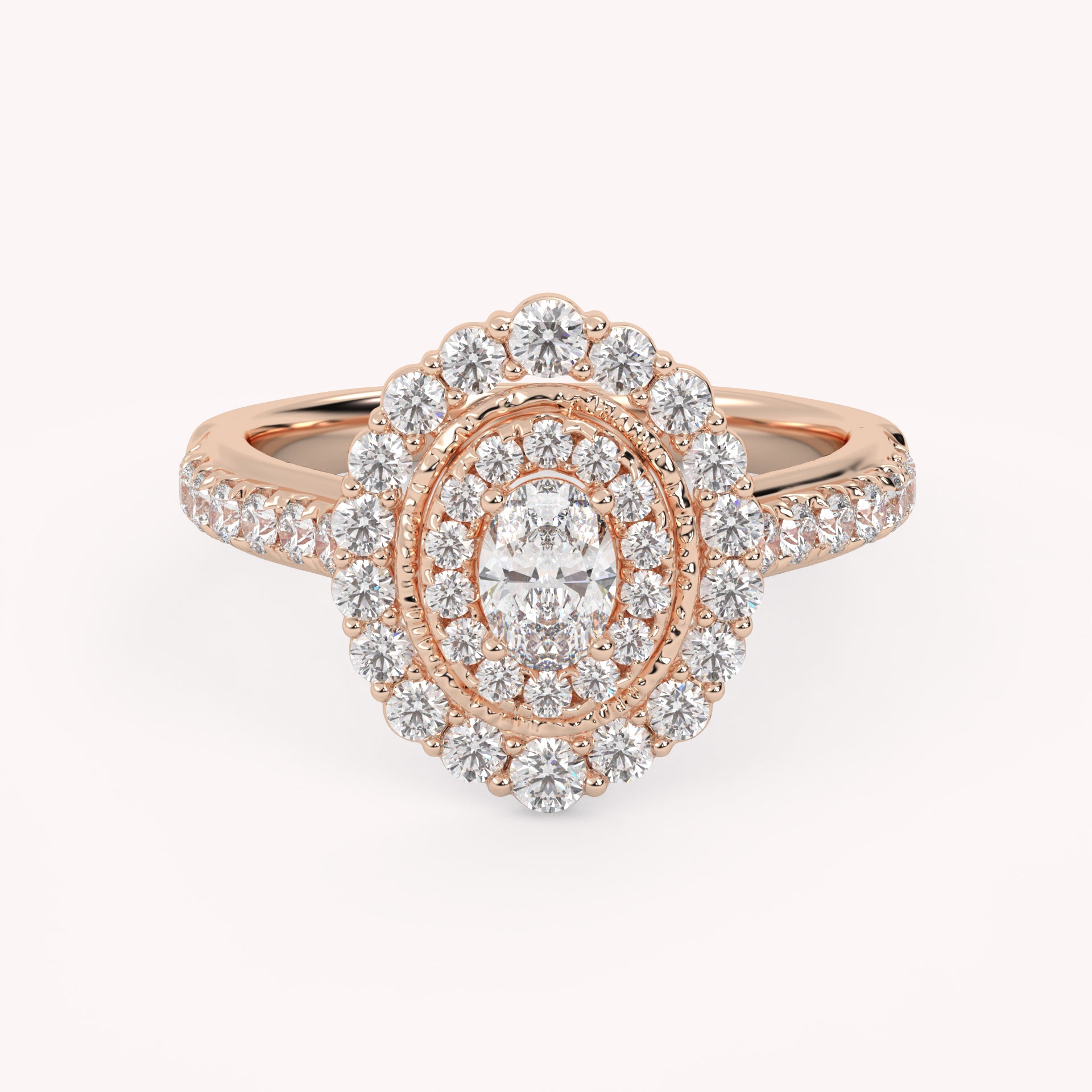 Oval & Round 1.05 Carat Lab Diamond Ring – IGI Certified