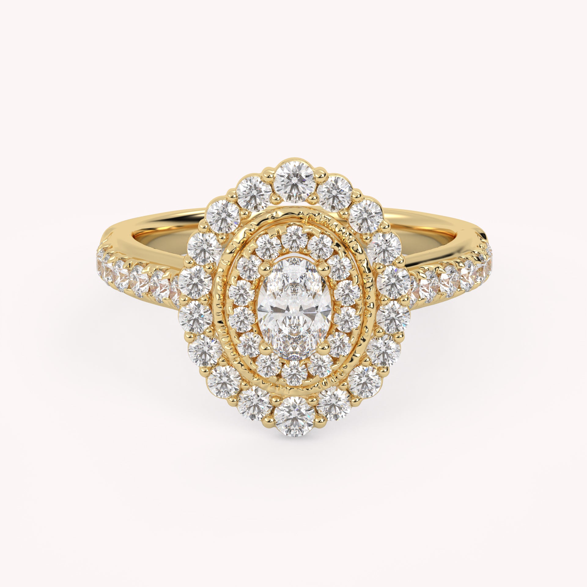 Oval & Round 1.05 Carat Lab Diamond Ring – IGI Certified